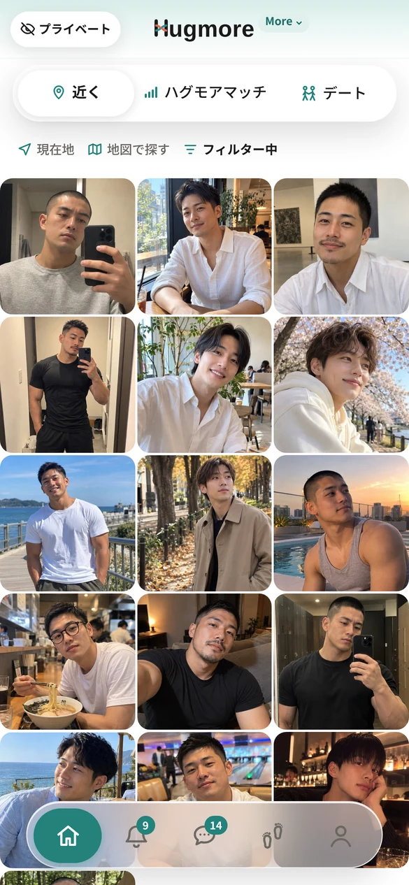 More Roomの「探す」の画面